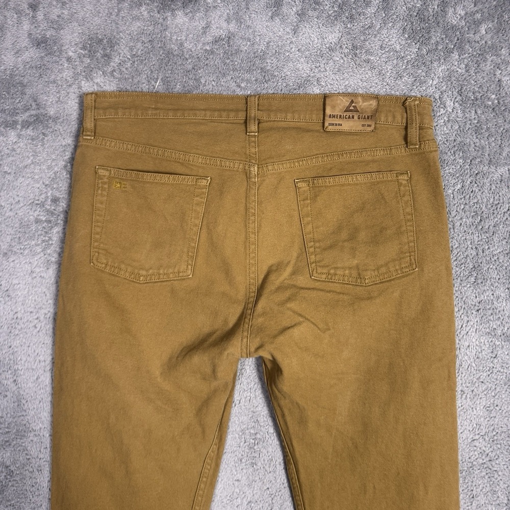 American Giant Roughneck Pants Mens 36x32 Canvas Brown Straight Leg - Picture 7 of 10